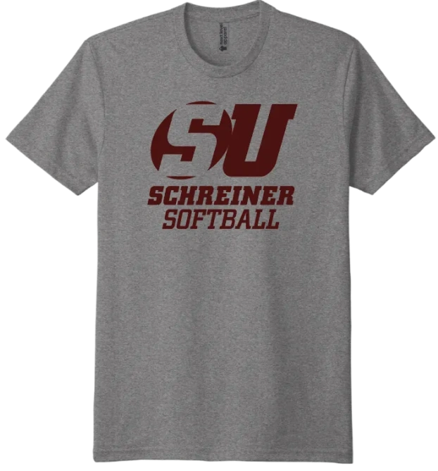 Schreiner Softball Heather Grey T-Shirt