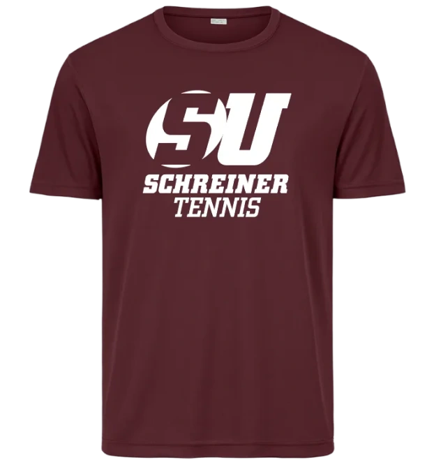 Schreiner Tennis Maroon T-Shirt